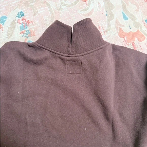Abercrombie & Fitch Chocolate Brown Sweatshirt mock neck - Picture 3 of 4